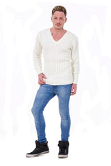 Mens Acrylic V Neck Sweater Winter
