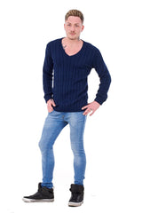 Mens Acrylic V Neck Sweater Winter