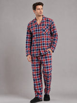 Men’s Cotton Blend Checked Pyjama Set