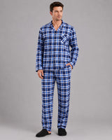 Men’s Cotton Blend Checked Pyjama Set