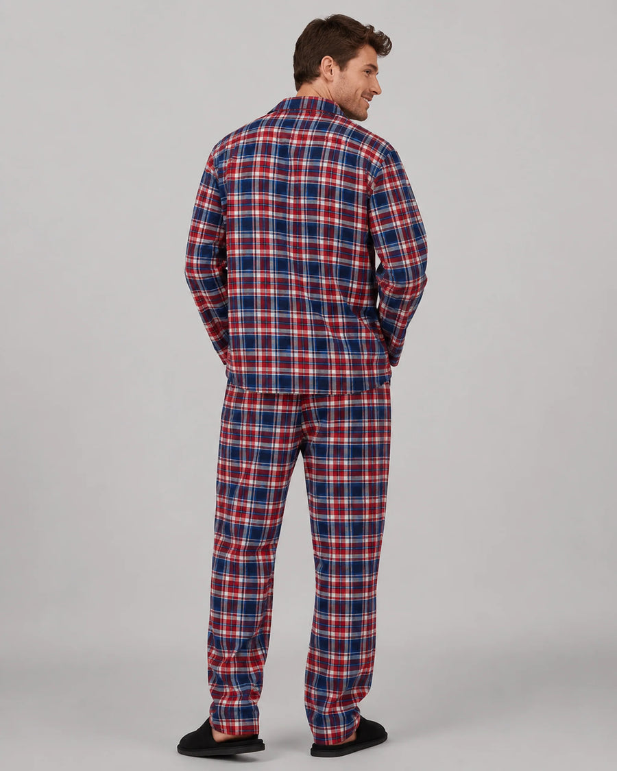 Men’s Cotton Blend Checked Pyjama Set
