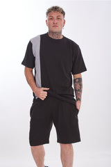 Mens 2 Piece Pyjama Set T Shirt & Shorts Summer Nightwear Lounge Sleepwear