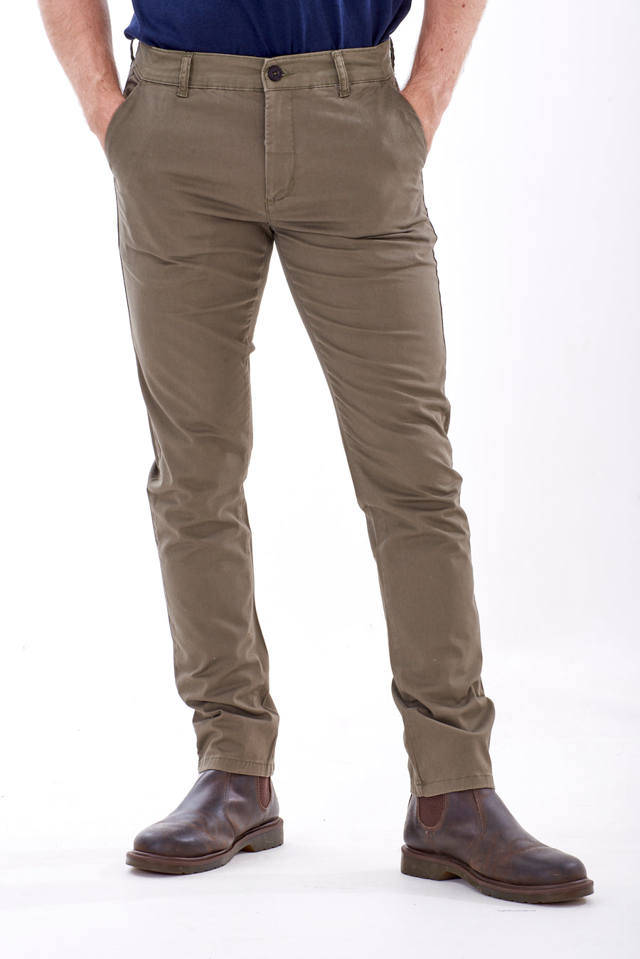 Mens Slim Fit Cotton Chinos Trousers