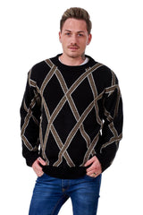 Mens Thick Knit Winter Jumper Casual