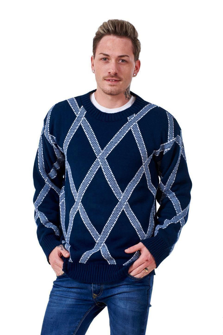 Mens Thick Knit Winter Jumper Casual