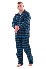Mens Check Loungewear Brushed Cotton Pyjama Set