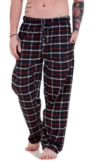 Mens Flannel Pyjama Bottoms Brushed Cotton Check Lounge Pants Nightwear M to 5XL