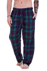Mens Flannel Pyjama Bottoms Brushed Cotton Check Lounge Pants Nightwear M to 5XL