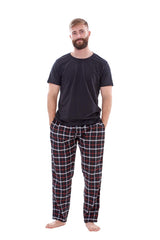 Mens Flannel Pyjama Set Cotton Jersey