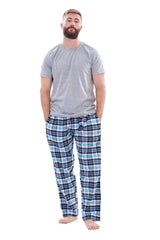 Mens Flannel Pyjama Set Cotton Jersey