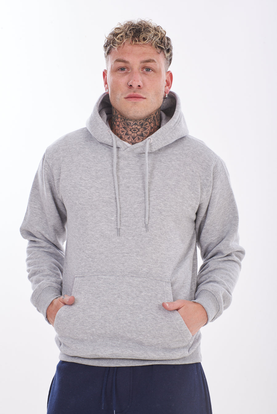 Plain Sweatshirt Mens Black Grey