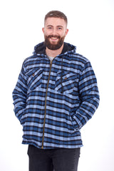 Padded Lumberjack Shirt Jacket Hooded