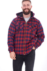 Padded Lumberjack Shirt Jacket Hooded