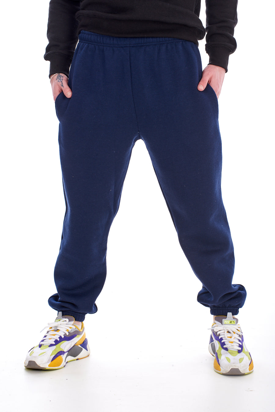 Mens Fleece Joggers Tracksuit Bottoms Sweatpants Gym Casual Trousers Pants