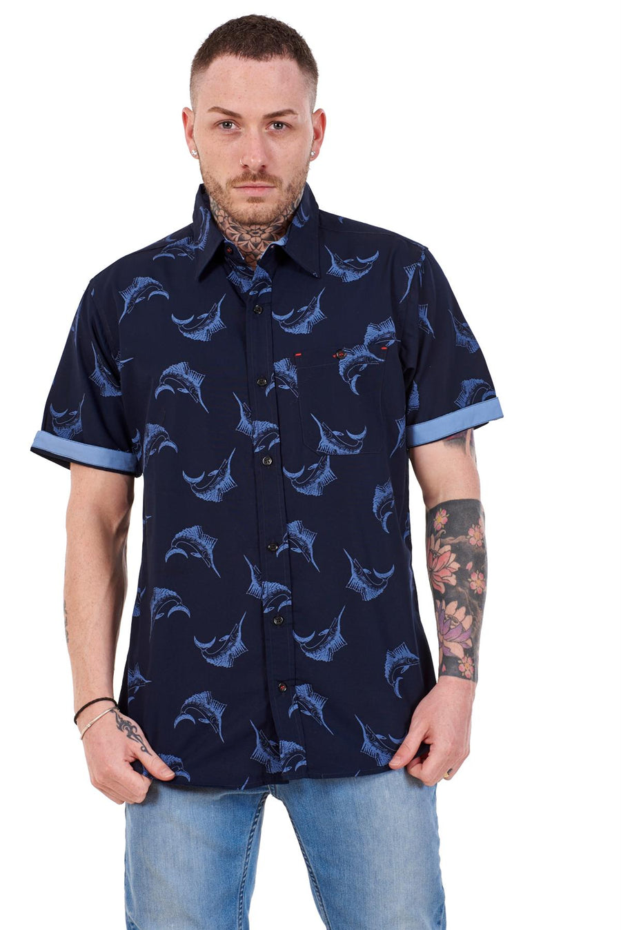 Mens Short Sleeve Collared Shirt