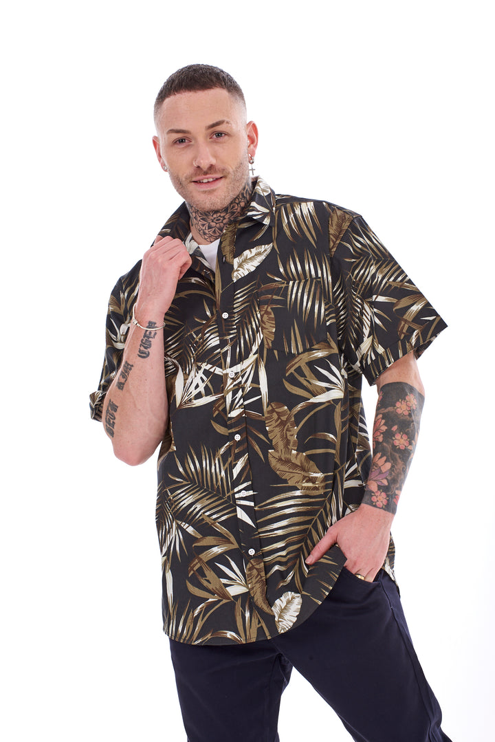 Floral Print Shirt Mens 100% Cotton