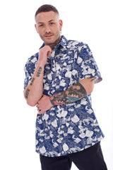Floral Print Shirt Mens 100% Cotton
