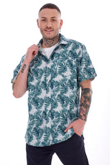 Floral Print Shirt Mens 100% Cotton