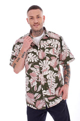 Floral Print Shirt Mens 100% Cotton
