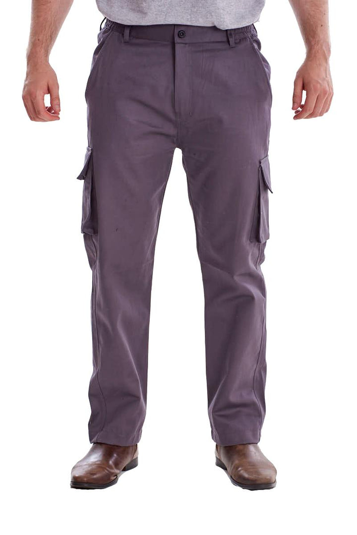Cargo Work Pants with Elastic Waist