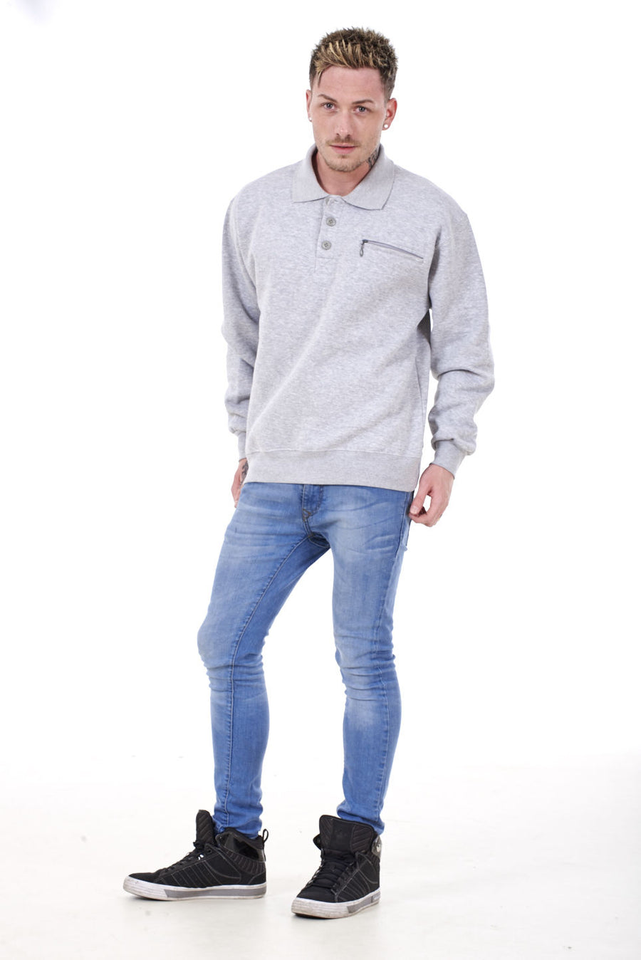 Fleece Lined Zip Up Sweatshirt Mens