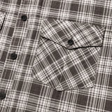 Men’s Check Shirt Short Sleeve Cotton Button Up Plaid Casual Work Shirt M-5XL