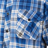 Men’s Check Shirt Short Sleeve Cotton Button Up Plaid Casual Work Shirt M-5XL