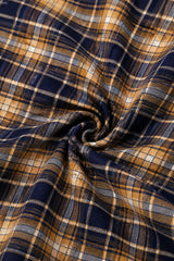 Men’s Check Shirt Short Sleeve Cotton Button Up Plaid Casual Work Shirt M-5XL
