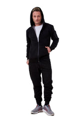 Mens Plain Tracksuit Black Grey Navy