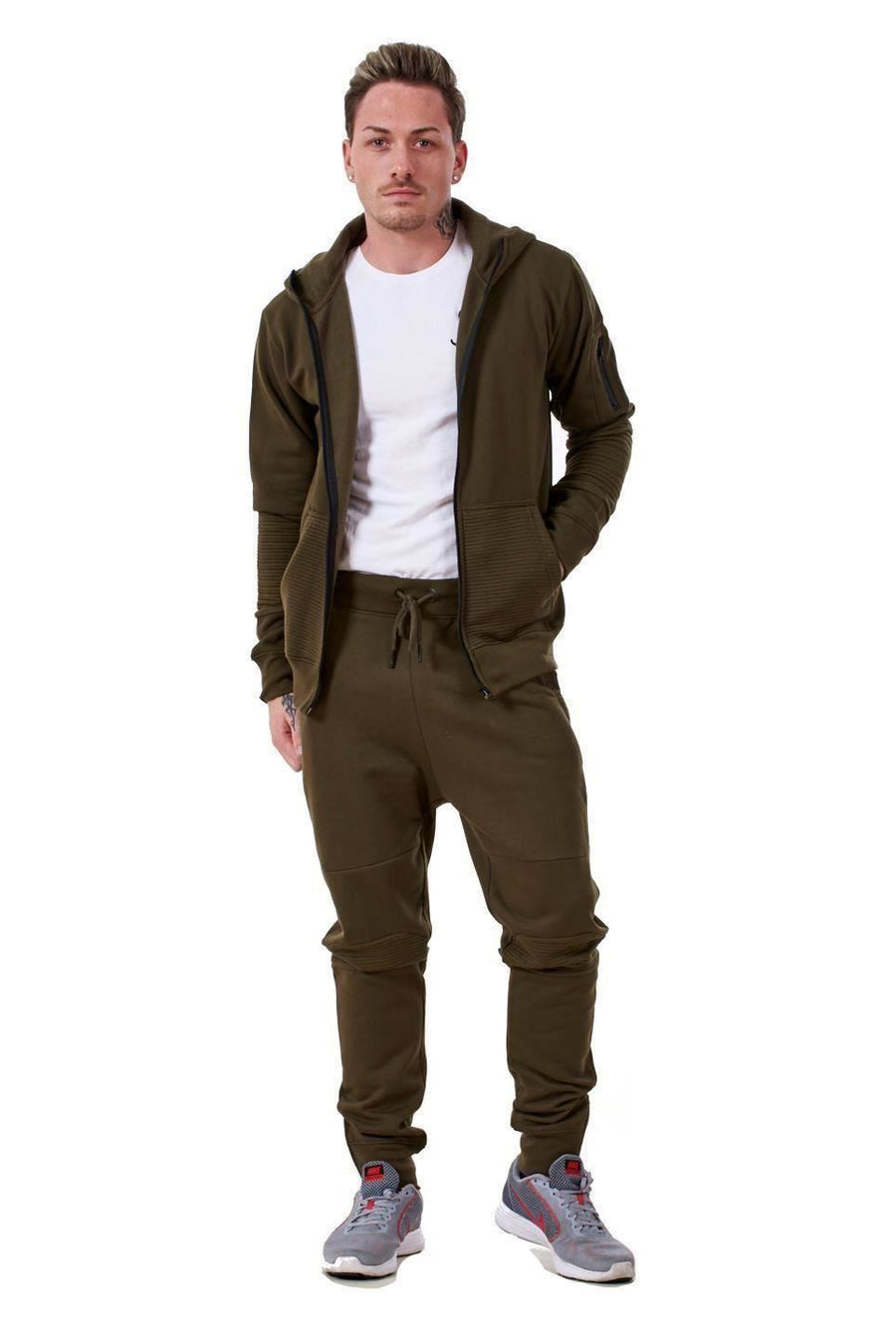 Mens Plain Tracksuit Black Grey Navy
