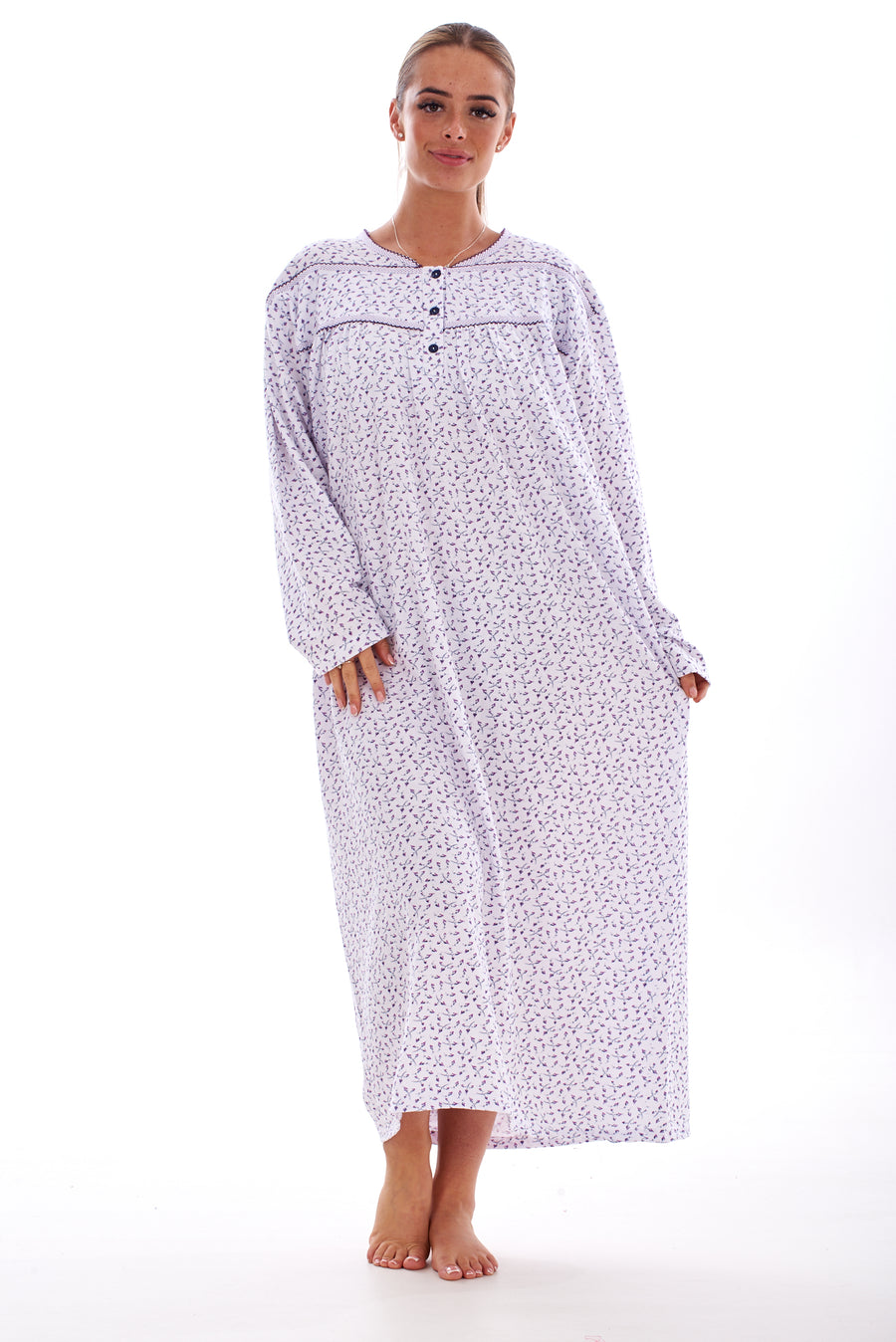 Thermal Cotton Nightdress Long Sleeve