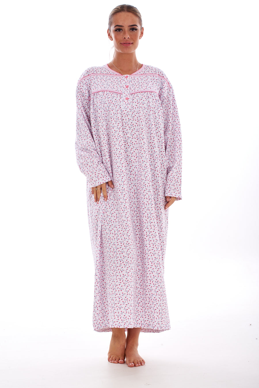 Thermal Cotton Nightdress Long Sleeve