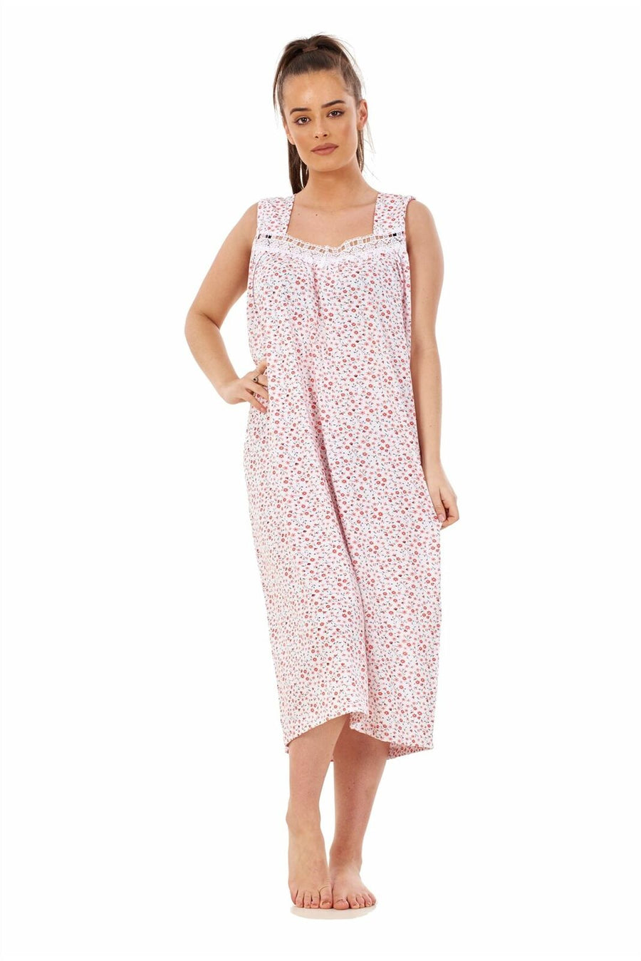 Sleeveless Cotton Nighty Indian Maxi