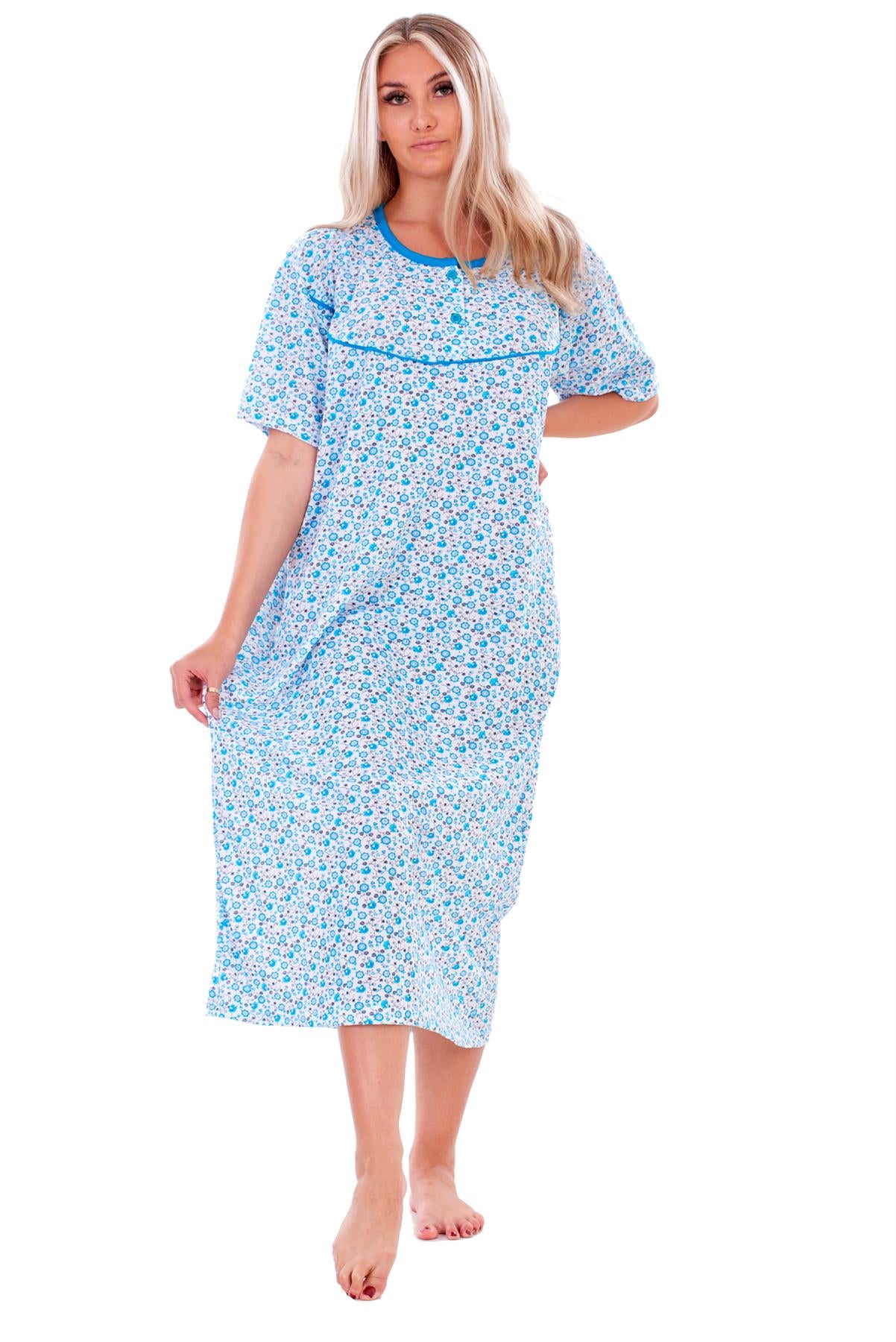 Ladies Thermal Nightdress Winter Floral Warm