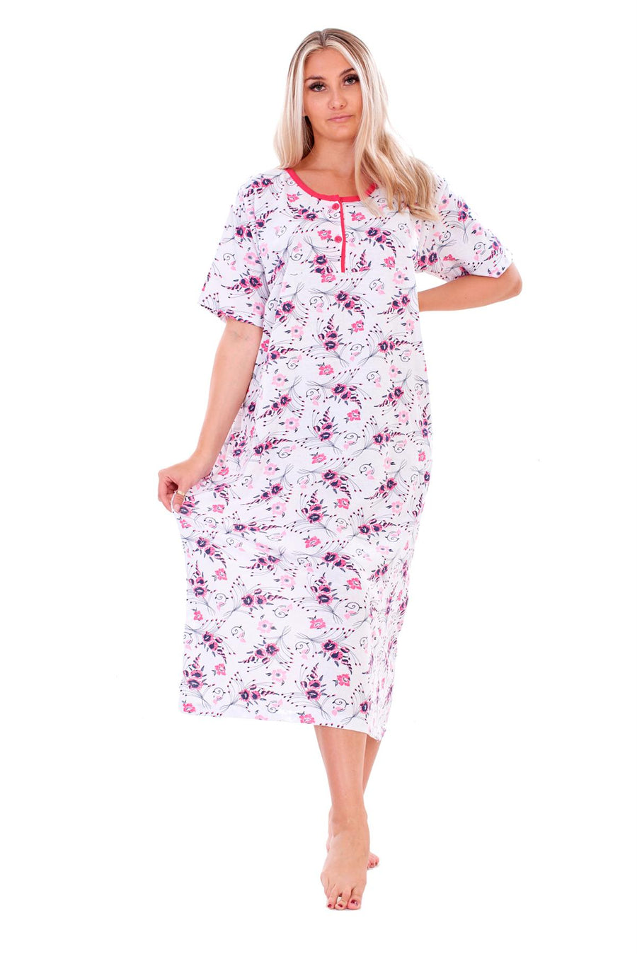 Ladies Thermal Nightdress Winter Floral Warm