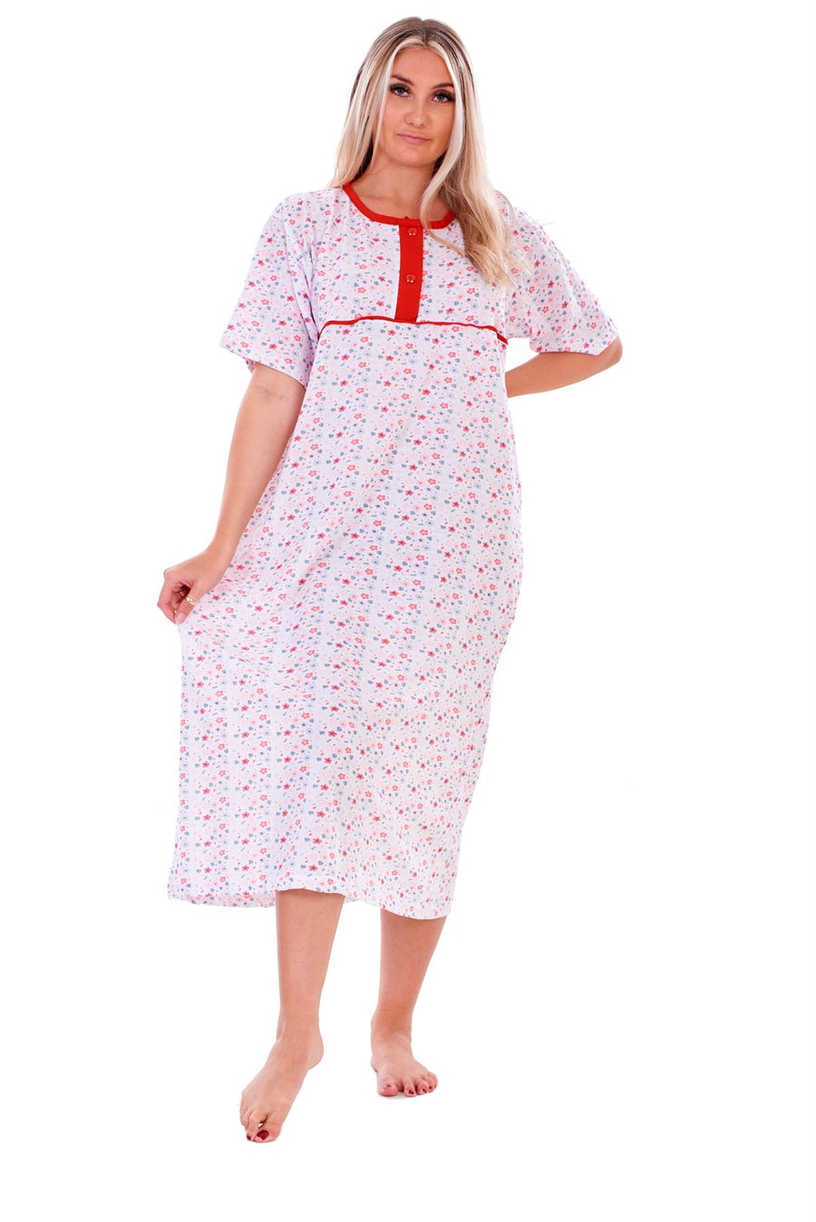 Ladies Thermal Nightdress Winter Floral Warm