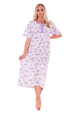 Ladies Thermal Nightdress Winter Floral Warm