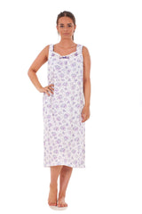 Cotton Strap Nightdress Long Floral
