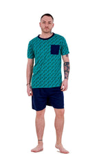 Mens T Shirt and Shorts Pyjamas Set