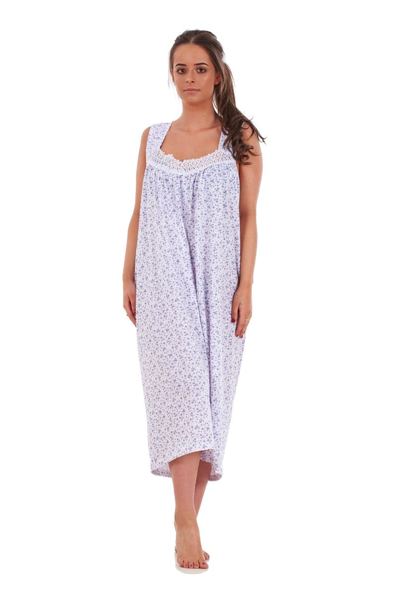Sleeveless Cotton Nighty Indian Maxi