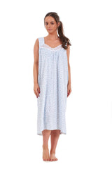 Sleeveless Cotton Nighty Indian Maxi