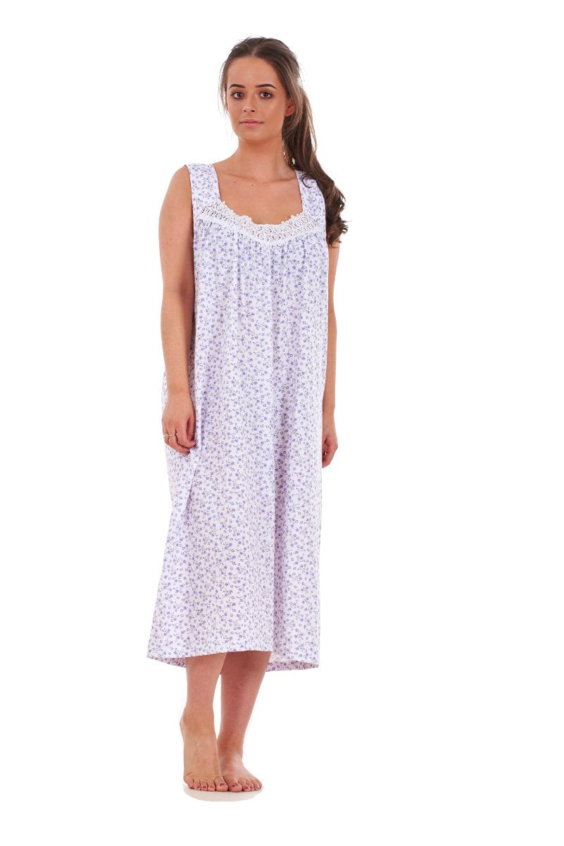 Sleeveless Cotton Nighty Indian Maxi