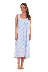 Sleeveless Cotton Nighty Indian Maxi