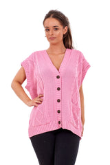 Ladies Sleeveless Cardigan Waistcoat