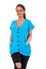 Ladies Sleeveless Cardigan Waistcoat