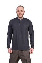 Mens Long Sleeve Henley T Shirt