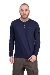 Mens Long Sleeve Henley T Shirt
