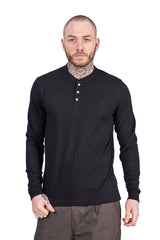 Mens Long Sleeve Henley T Shirt