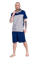 Mens Jersey Pyjama Sets Cotton Hooded