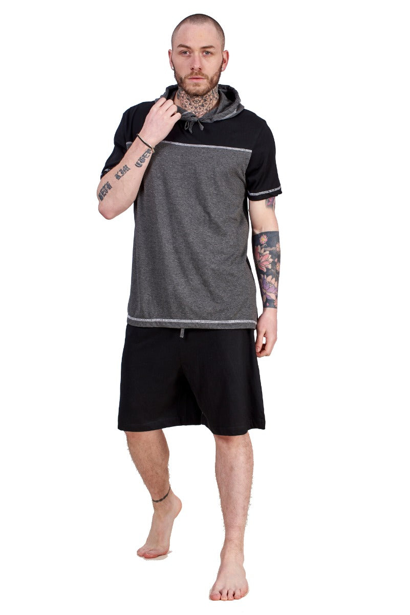 Mens Jersey Pyjama Sets Cotton Hooded
